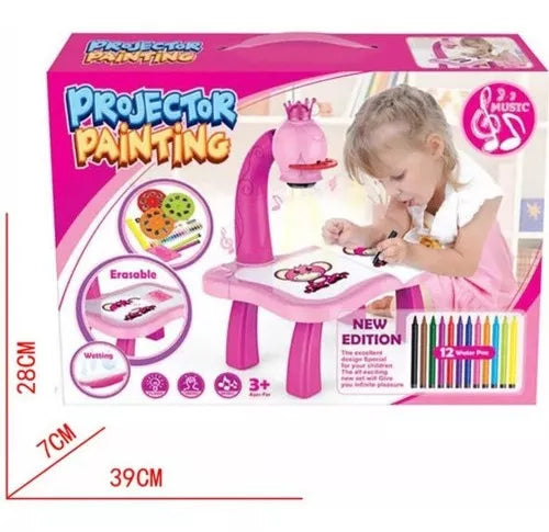 BabyKids - Mesa Infantil con Proyector LED ➕ Envío Gratis
