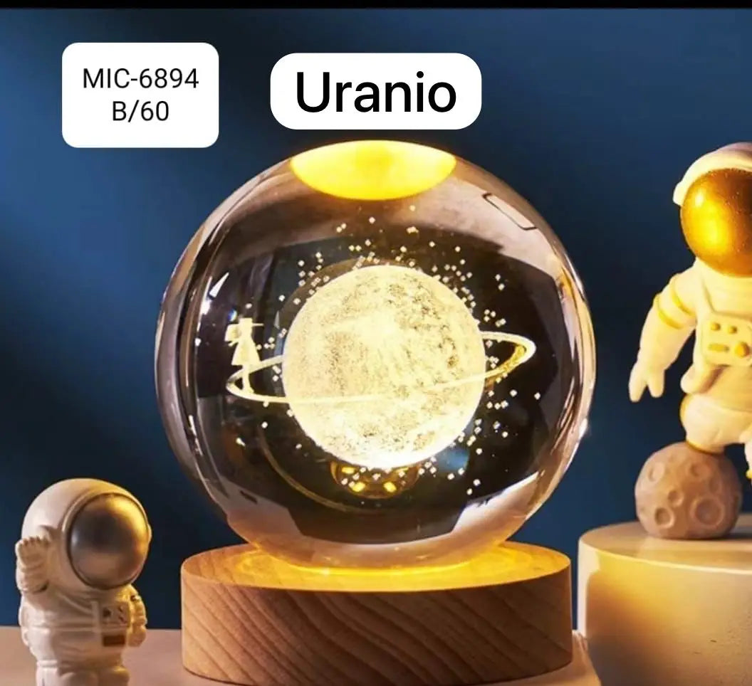 ZAYA ✨ Lampara Esfera De Cristal Rotación infinita ➕ Envío Gratis