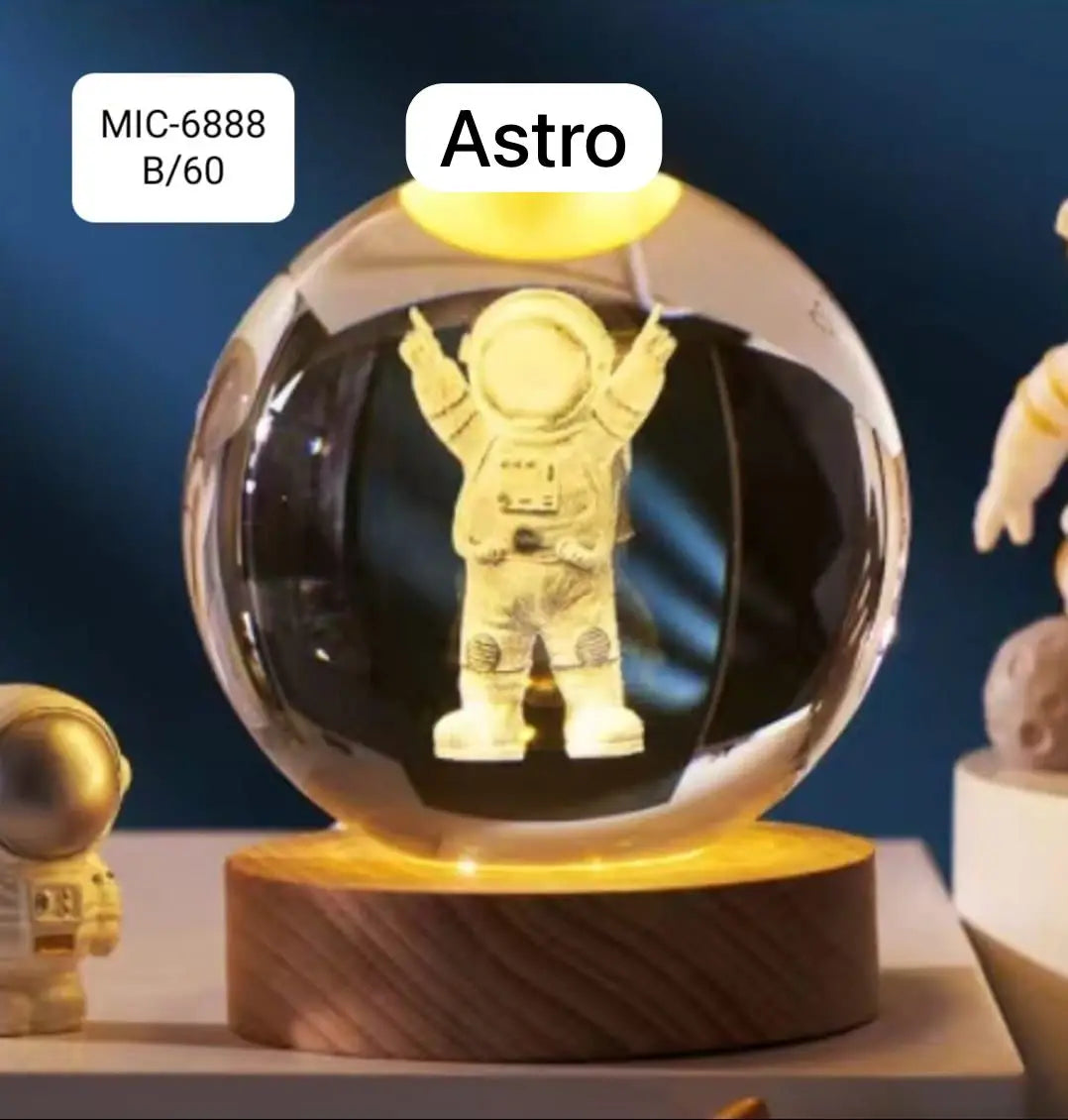 ZAYA ✨ Lampara Esfera De Cristal Rotación infinita ➕ Envío Gratis