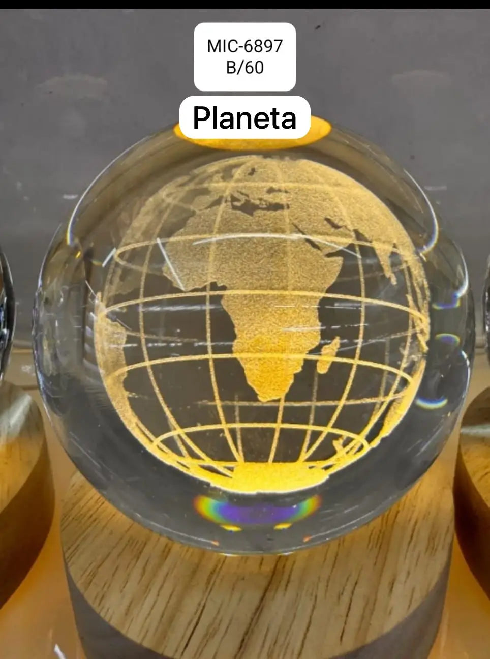 ZAYA ✨ Lampara Esfera De Cristal Rotación infinita ➕ Envío Gratis