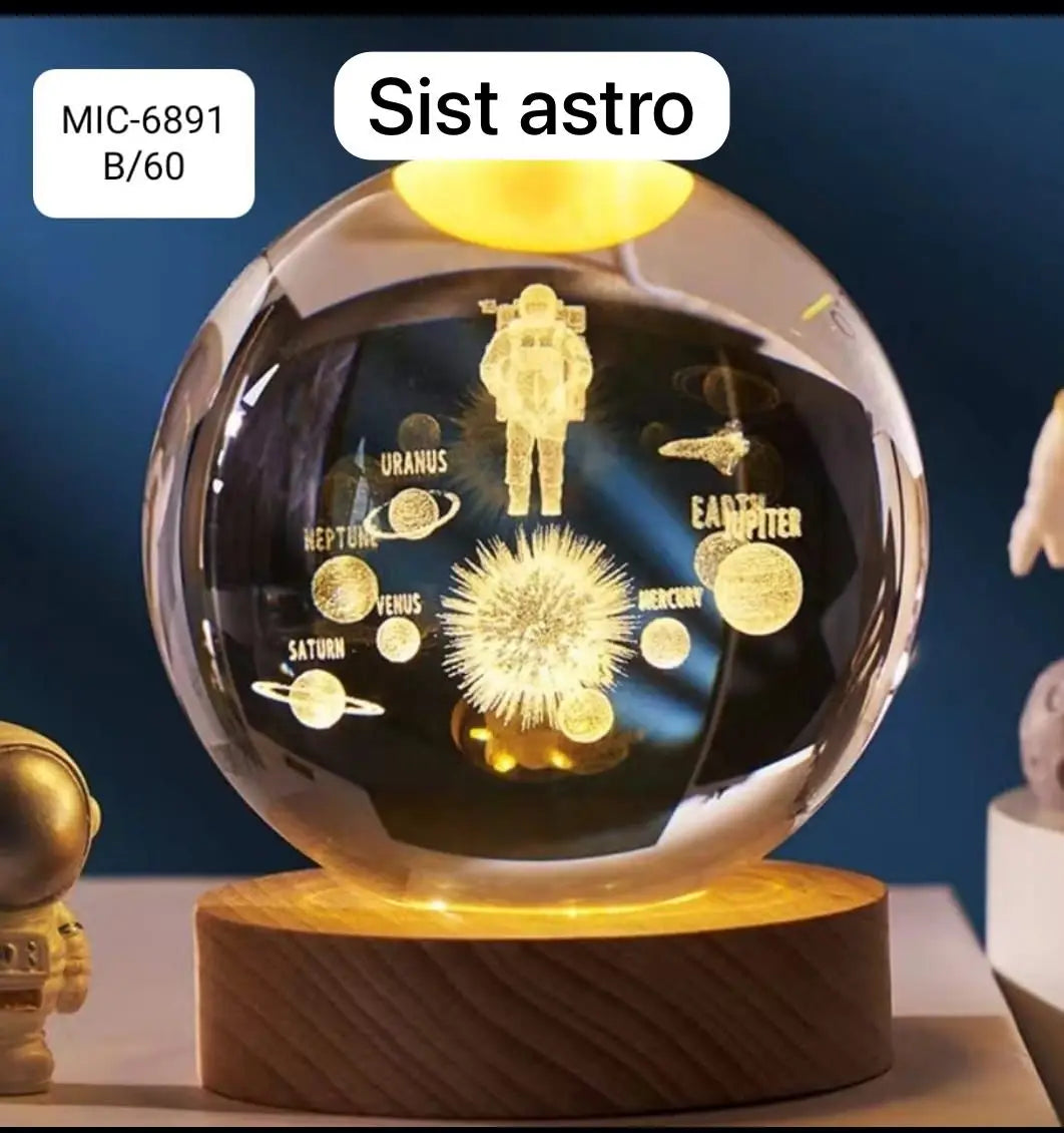 ZAYA ✨ Lampara Esfera De Cristal Rotación infinita ➕ Envío Gratis