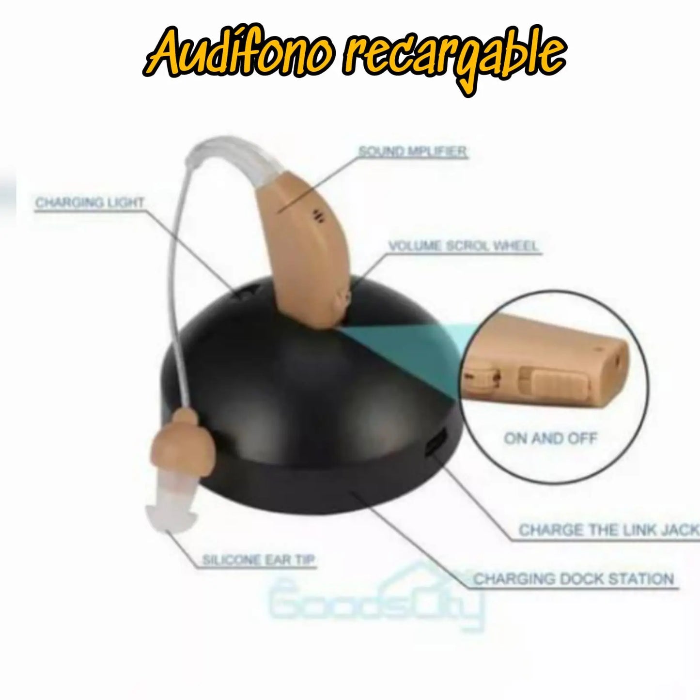 Amplificador Para Oídos Recargable + Envío Gratis