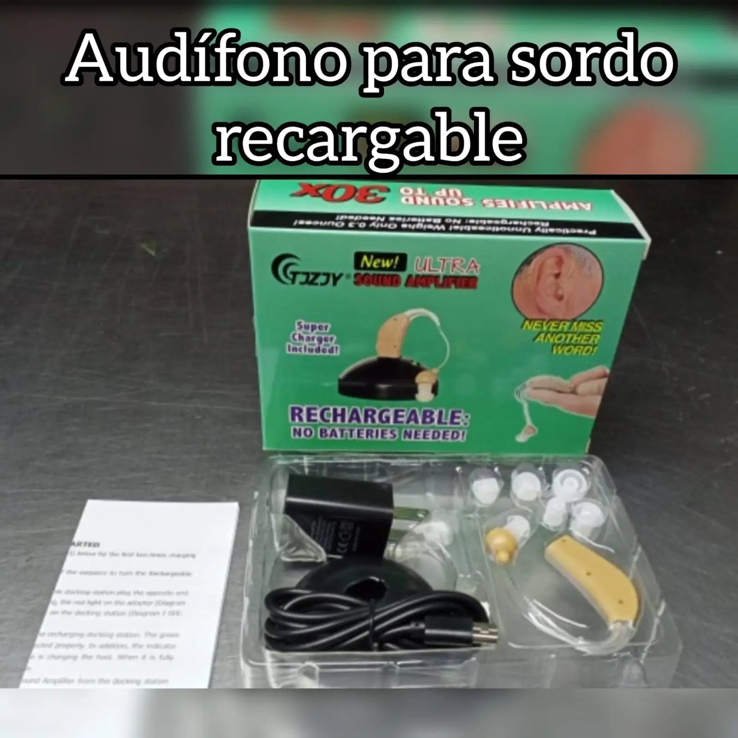 Amplificador Para Oídos Recargable + Envío Gratis