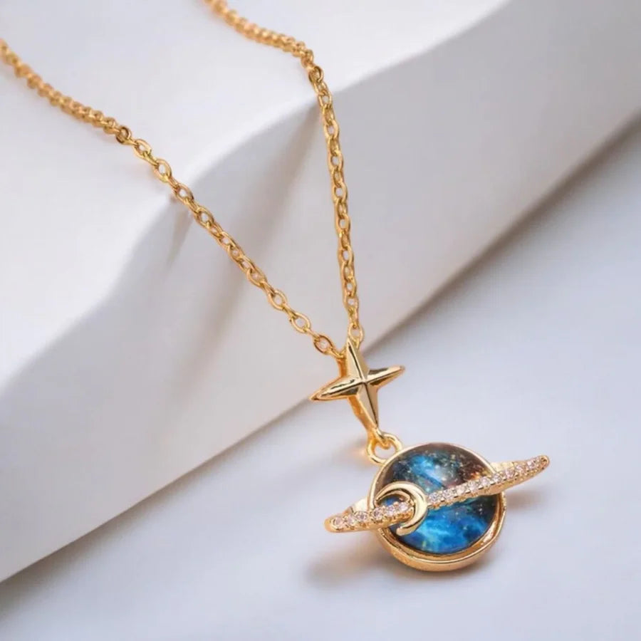 Collar Golden Galaxy ➕ Caja de Regalo ➕ Envió Gratis