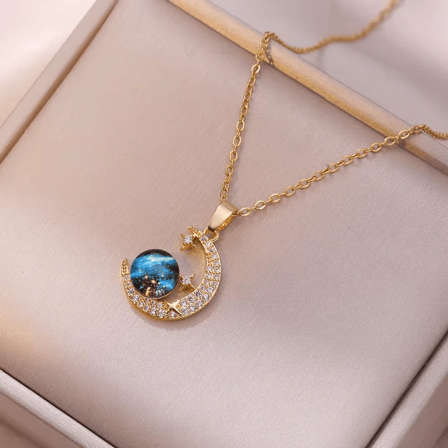 Collar Golden Galaxy ➕ Caja de Regalo ➕ Envió Gratis