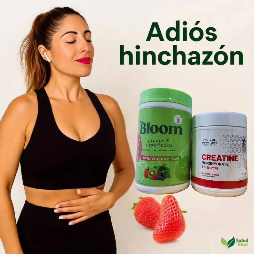 Bloom™ Kiwi y Fresa 🎁 Recibe Gratis Creatina 🔥 Mezcla de Antioxidantes, Probióticos y Verduras