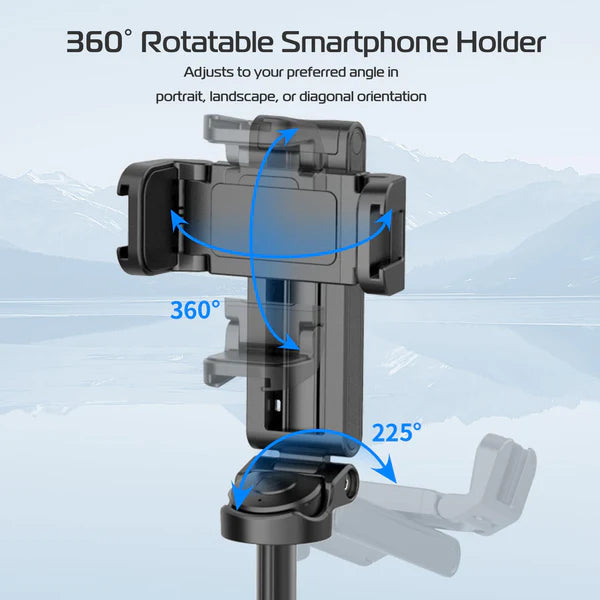 Trípode Extensible con Control Remoto y Agarre Compacto➕ Envío Gratis