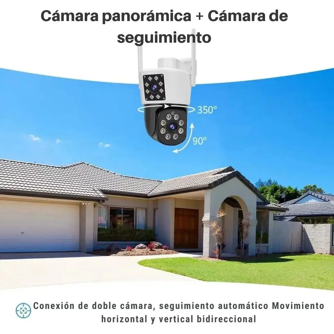 Cámara 2 Lentes Inalámbrica WiFi HD Impermeable ➕Envio Gratis