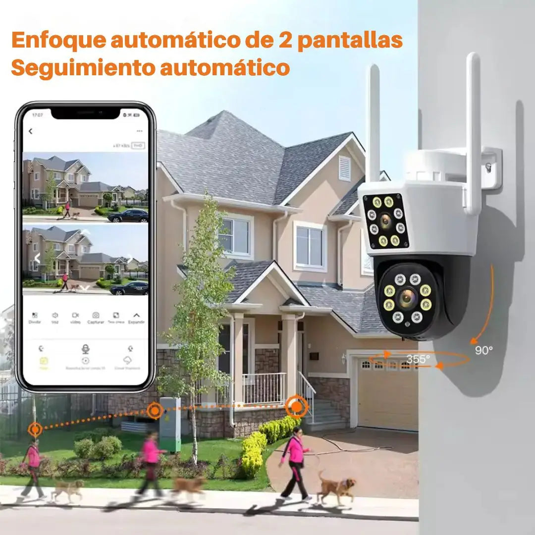 Cámara 2 Lentes Inalámbrica WiFi HD Impermeable ➕Envio Gratis