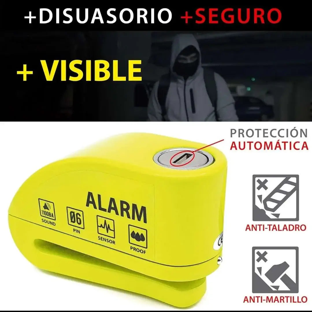 CAREPAIR® POTENTE CANDADO CON ALARMA 110 dB ➕ Envío Gratis