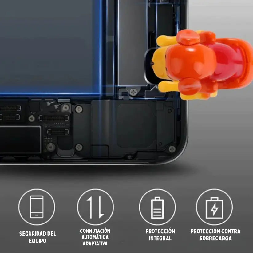 Cargador para iPhone y Tipo-C con Diseño de Perro Divertido en Acción
