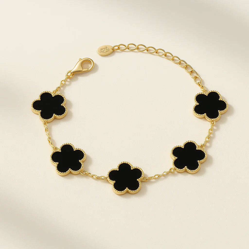 COLLAR Y PULSERA TRÉBOL 🎁 CON HERMOSA CAJA DE REGALO ➕ ENVÍO GRATIS