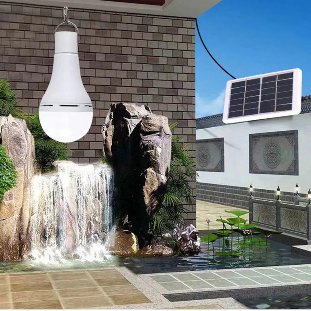 Bombillas LED 12W Con Paneles Solares : ¡Luz Sin Enchufes y Gratis!