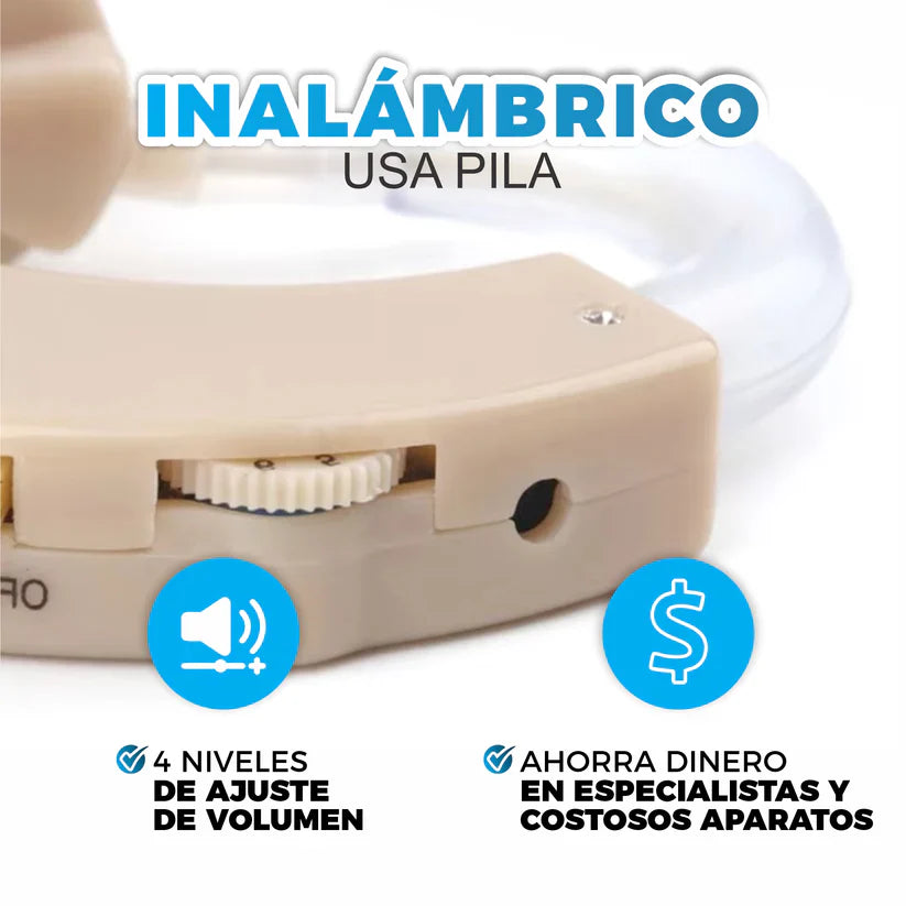 Amplificador Para Oídos Inalámbrico de Pilas ➕ Envío Gratis