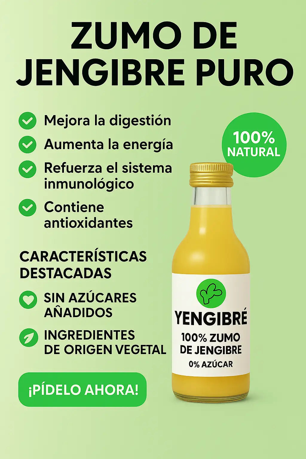 Yengibré™ 100% ZUMO DE JENGIBRE - 0% AZÚCAR