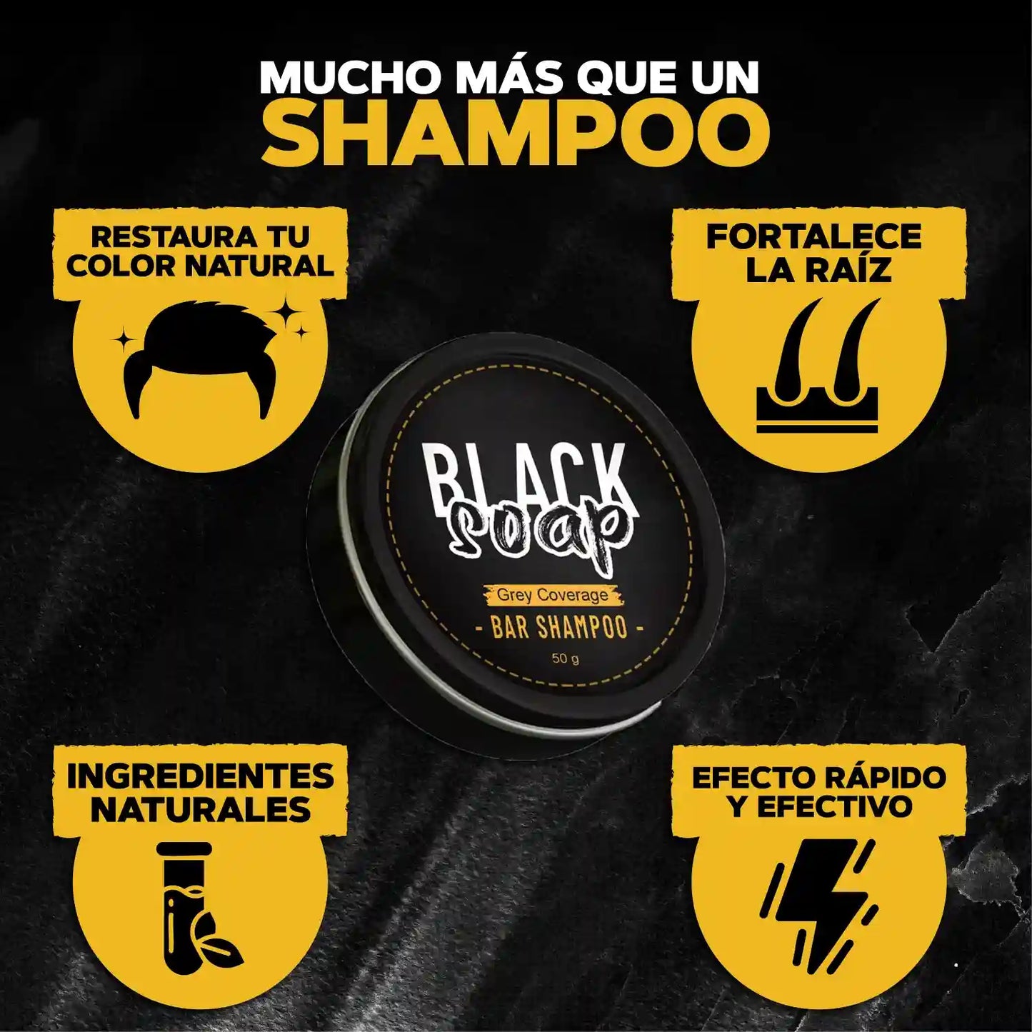 BlackSoap Jabón Anti Canas ➕ PROMO 2x1! COMPRA 1 Y LLEVA 2 ➕ ENVÍO GRATIS