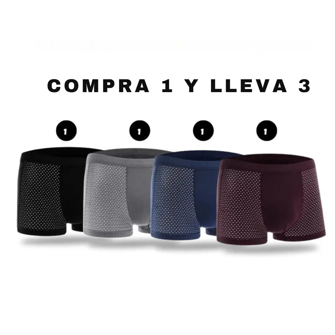 BÓXERS DE FIBRA DE BAMBÚ ✨ BAMBOOWEAR PREMIUM x3 ➕ Envío Gratis