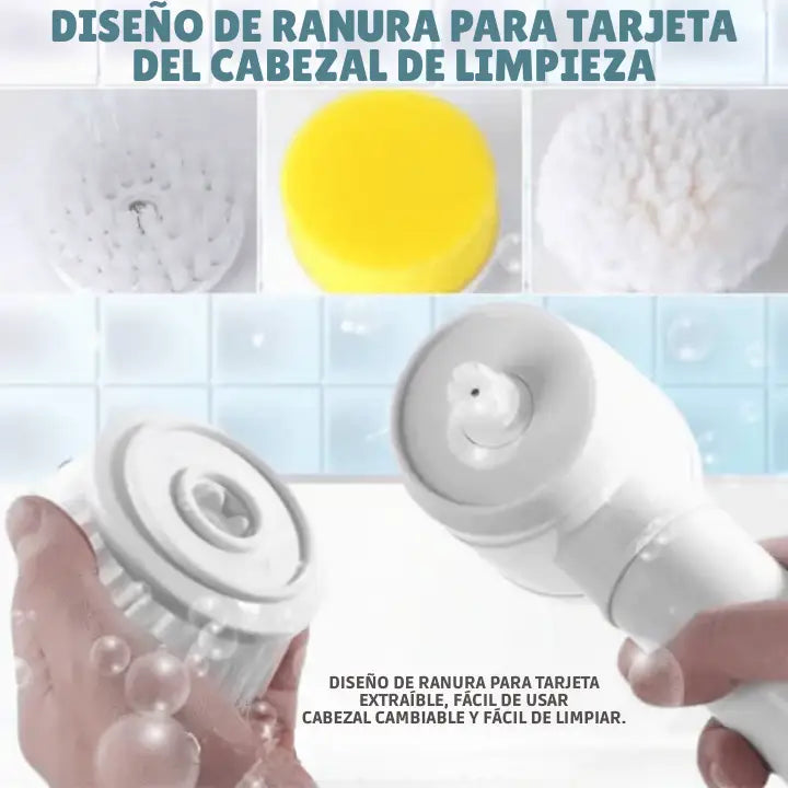 Cepillo Giratorio 5 en 1 de limpieza eléctrico mágico recargable