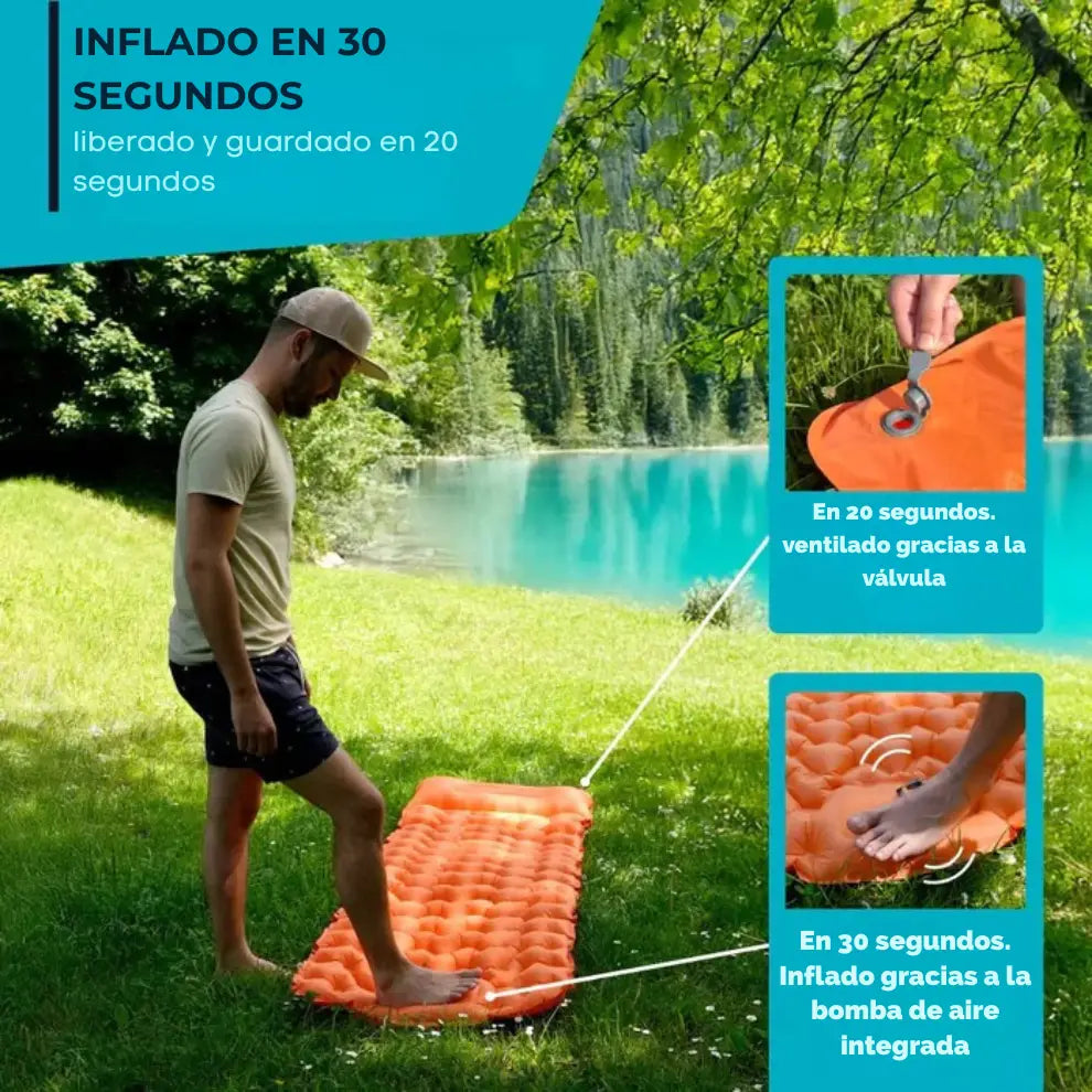 Colchoneta para dormir ultraligera y compacta: perfecta para llevar ➕ Envío Gratis