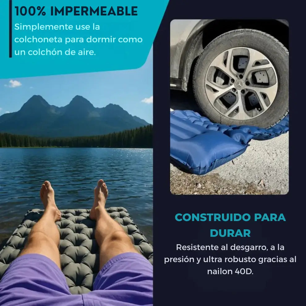 Colchoneta para dormir ultraligera y compacta: perfecta para llevar ➕ Envío Gratis