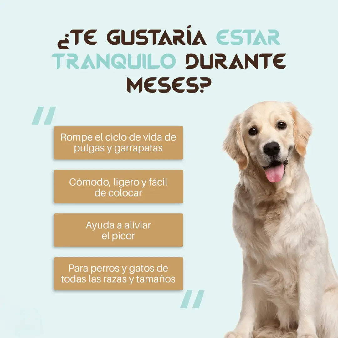 Collar Repelente Natural ✨ Anti Pulgas, Garrapatas y Mosquitos| Cuida la SALUD de Tu Mascota