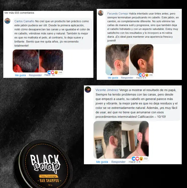 BlackSoap Jabón Anti Canas ➕ PROMO 2x1! COMPRA 1 Y LLEVA 2 ➕ ENVÍO GRATIS