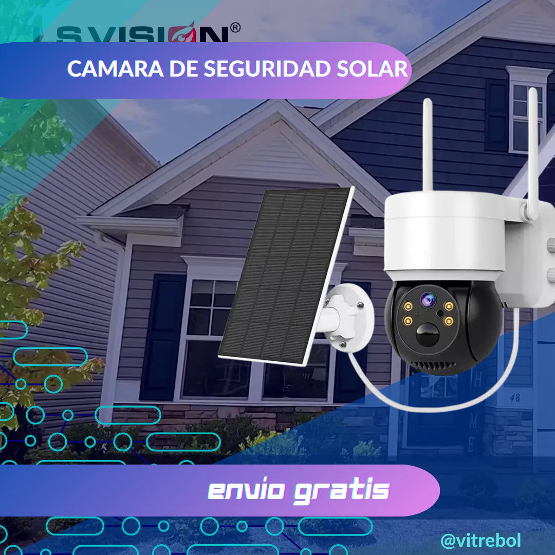Cámara de Seguridad - Con Carga mediante panel solar.➕envio gratis (contamos solo con 40 unidades)