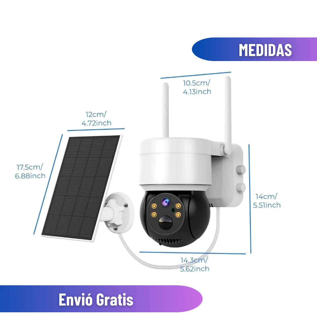 Cámara de Seguridad - Con Carga mediante panel solar.➕envio gratis (contamos solo con 40 unidades)