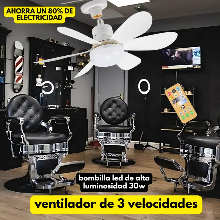 Ventilador de Techo con Luz LED 6 aspas y Control Remoto | ¡Mantente fresco y con estilo!