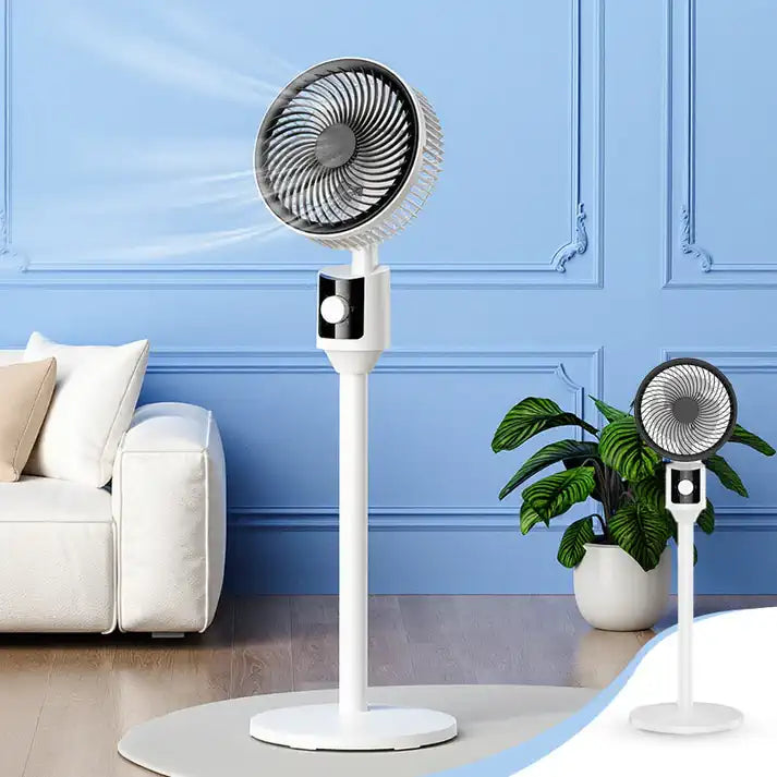 Ventilador de Pie Eléctrico Oscilante con Altura Ajustable ➕ Envío Gratis