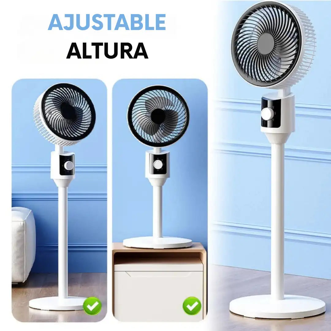 Ventilador de Pie Eléctrico Oscilante con Altura Ajustable ➕ Envío Gratis