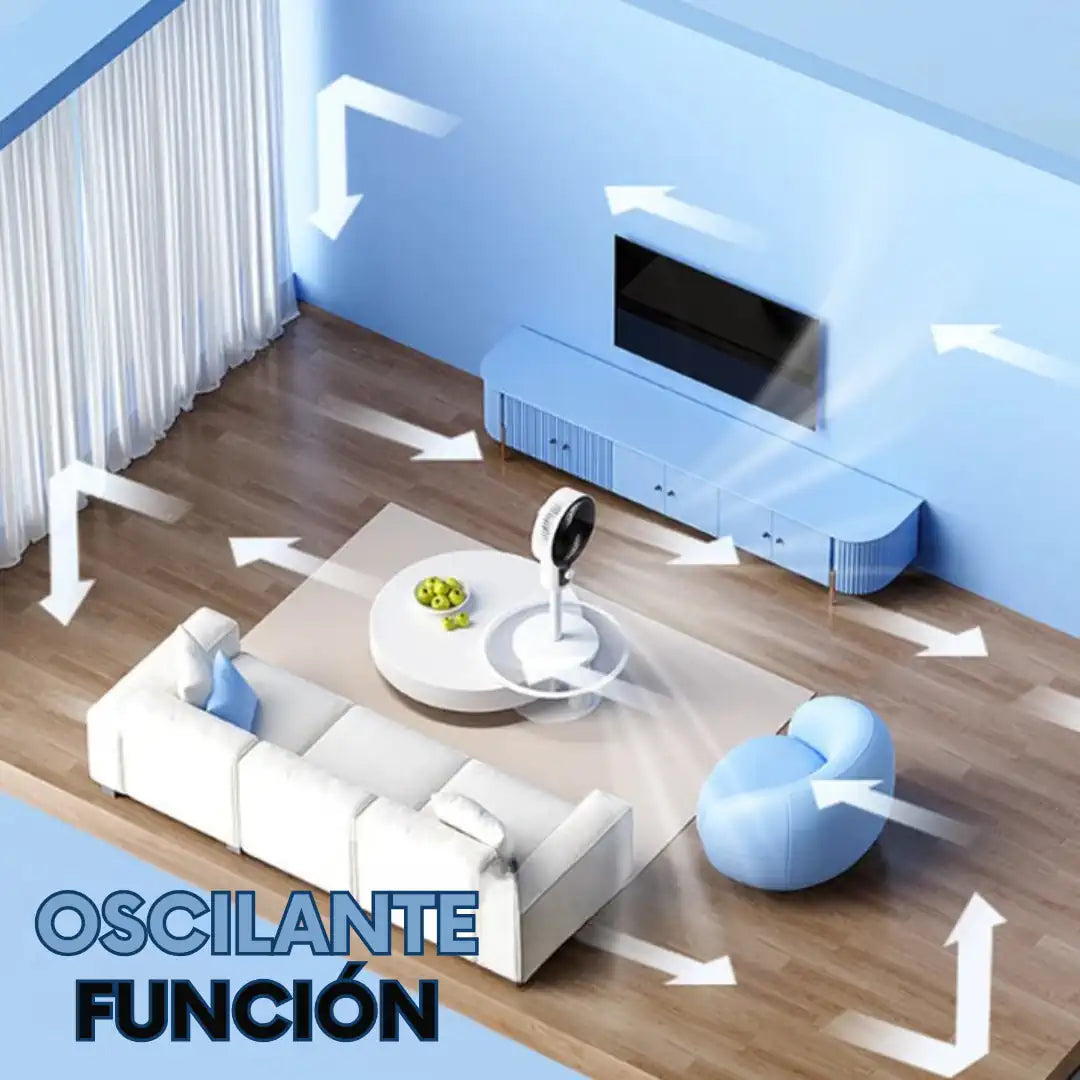 Ventilador de Pie Eléctrico Oscilante con Altura Ajustable ➕ Envío Gratis