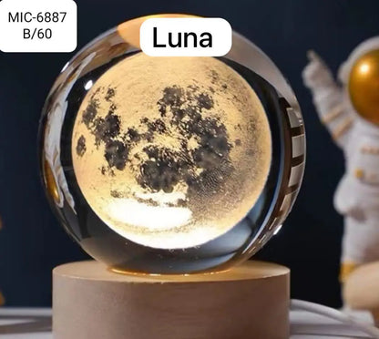 ZAYA ✨ Lampara Esfera De Cristal Rotación infinita ➕ Envío Gratis