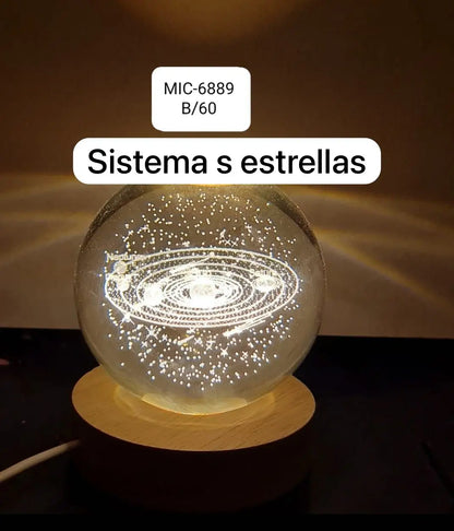 ZAYA ✨ Lampara Esfera De Cristal Rotación infinita ➕ Envío Gratis