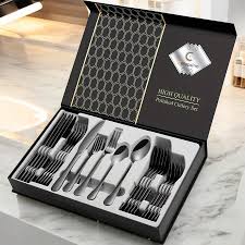 Cubiertos Minimalistas y Elegantes de 24 Piezas ➕ Envío Gratis