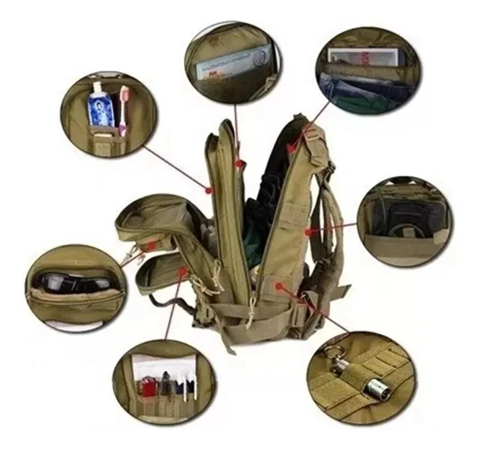 BOLSTO TÁCTICO MILITAR ALFA (45L)➕ ENVÍO GRATIS