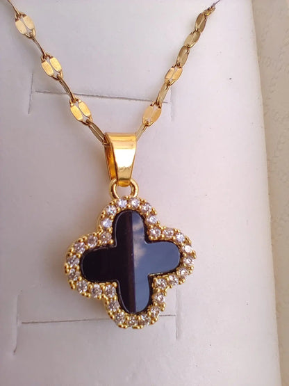 COLLAR Y PULSERA TRÉBOL 🎁 CON HERMOSA CAJA DE REGALO ➕ ENVÍO GRATIS