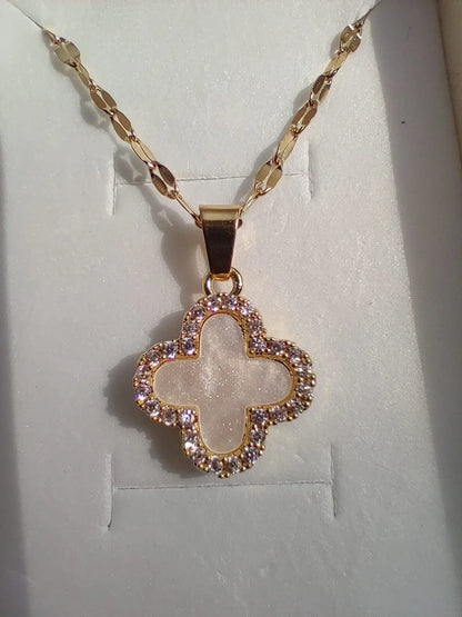 COLLAR Y PULSERA TRÉBOL 🎁 CON HERMOSA CAJA DE REGALO ➕ ENVÍO GRATIS