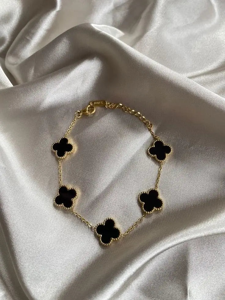 COLLAR Y PULSERA TRÉBOL 🎁 CON HERMOSA CAJA DE REGALO ➕ ENVÍO GRATIS