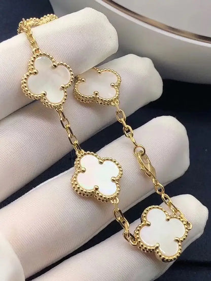 COLLAR Y PULSERA TRÉBOL 🎁 CON HERMOSA CAJA DE REGALO ➕ ENVÍO GRATIS