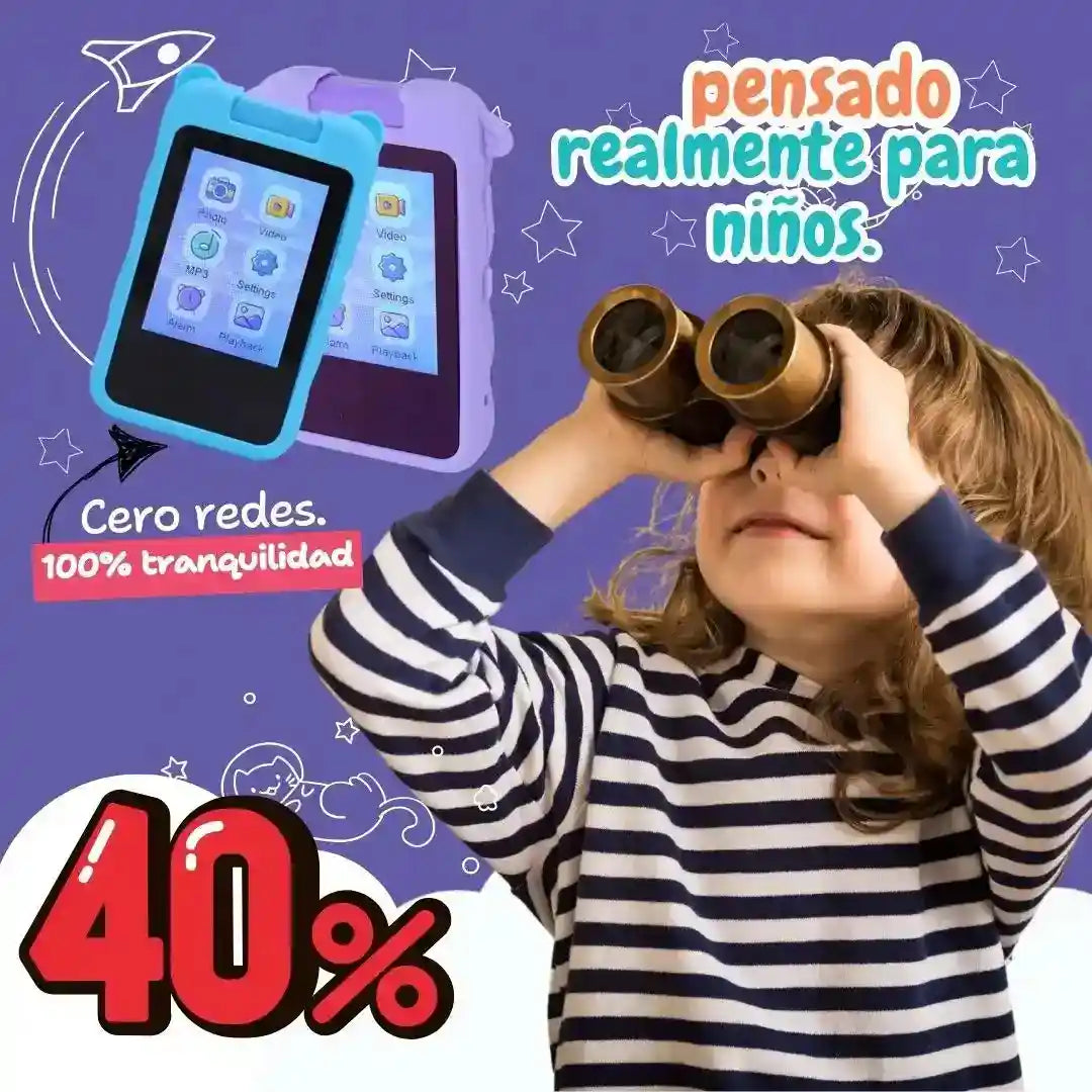 Celular Inteligente, Didáctico con 2 Cámaras, linterna y Seguro para Niños ➕ Envío Gratis