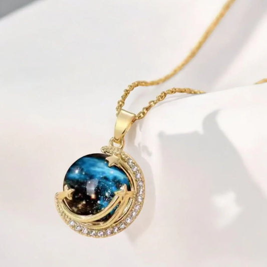 Collar Golden Galaxy ➕ Caja de Regalo ➕ Envió Gratis