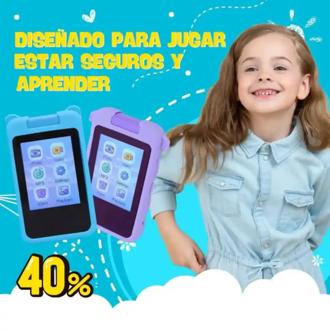Celular Inteligente, Didáctico con 2 Cámaras, linterna y Seguro para Niños ➕ Envío Gratis