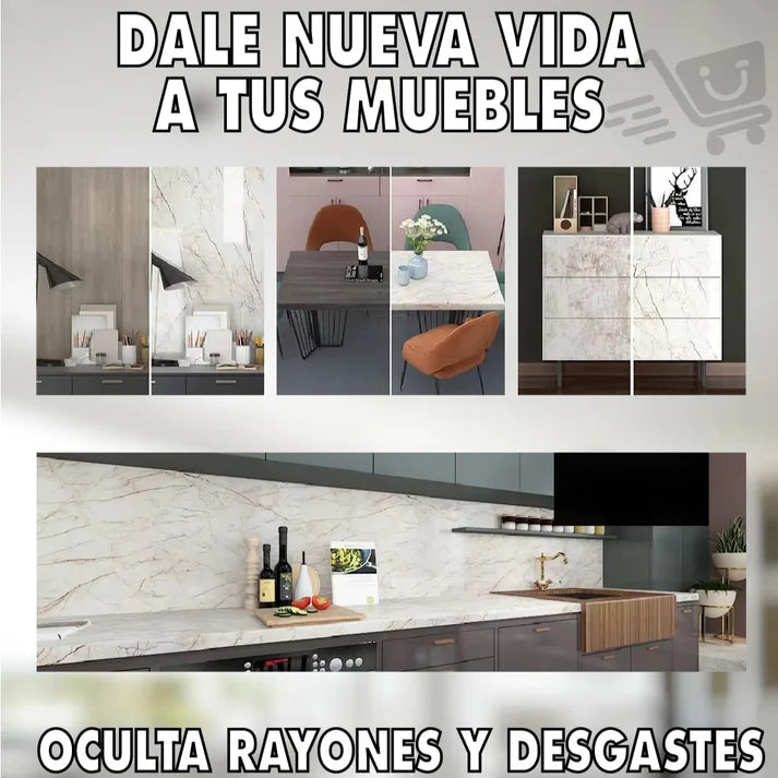 ADHESIVO TIPO MARMOL ✨ 2 METROS X 60CM CALIBRE 01 MM ➕ Envío Gratis