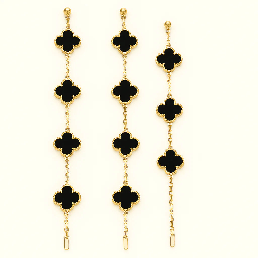 COLLAR Y PULSERA TRÉBOL 🎁 CON HERMOSA CAJA DE REGALO ➕ ENVÍO GRATIS