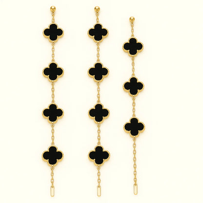 COLLAR Y PULSERA TRÉBOL 🎁 CON HERMOSA CAJA DE REGALO ➕ ENVÍO GRATIS