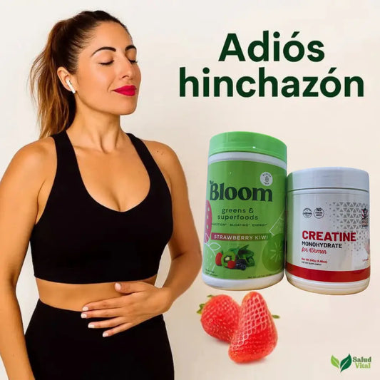 Bloom™ Kiwi y Fresa 🎁 Recibe Gratis Creatina 🔥 Mezcla de Antioxidantes, Probióticos y Verduras