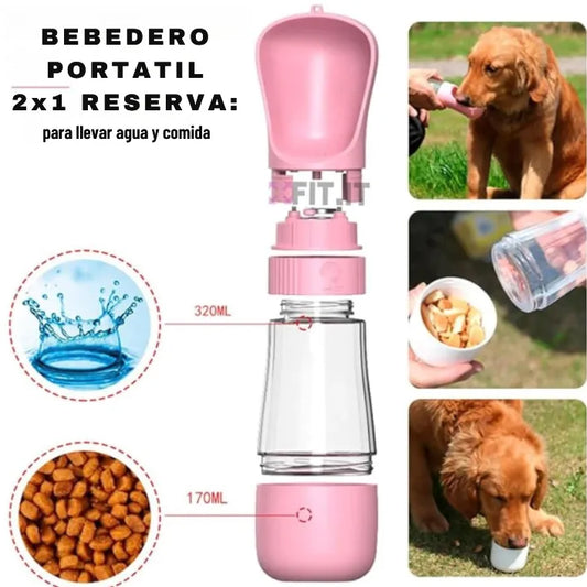 Bebedero Biberón 🎁 2 en 1 - Comedero y Bebedero ➕ Envío Gratis