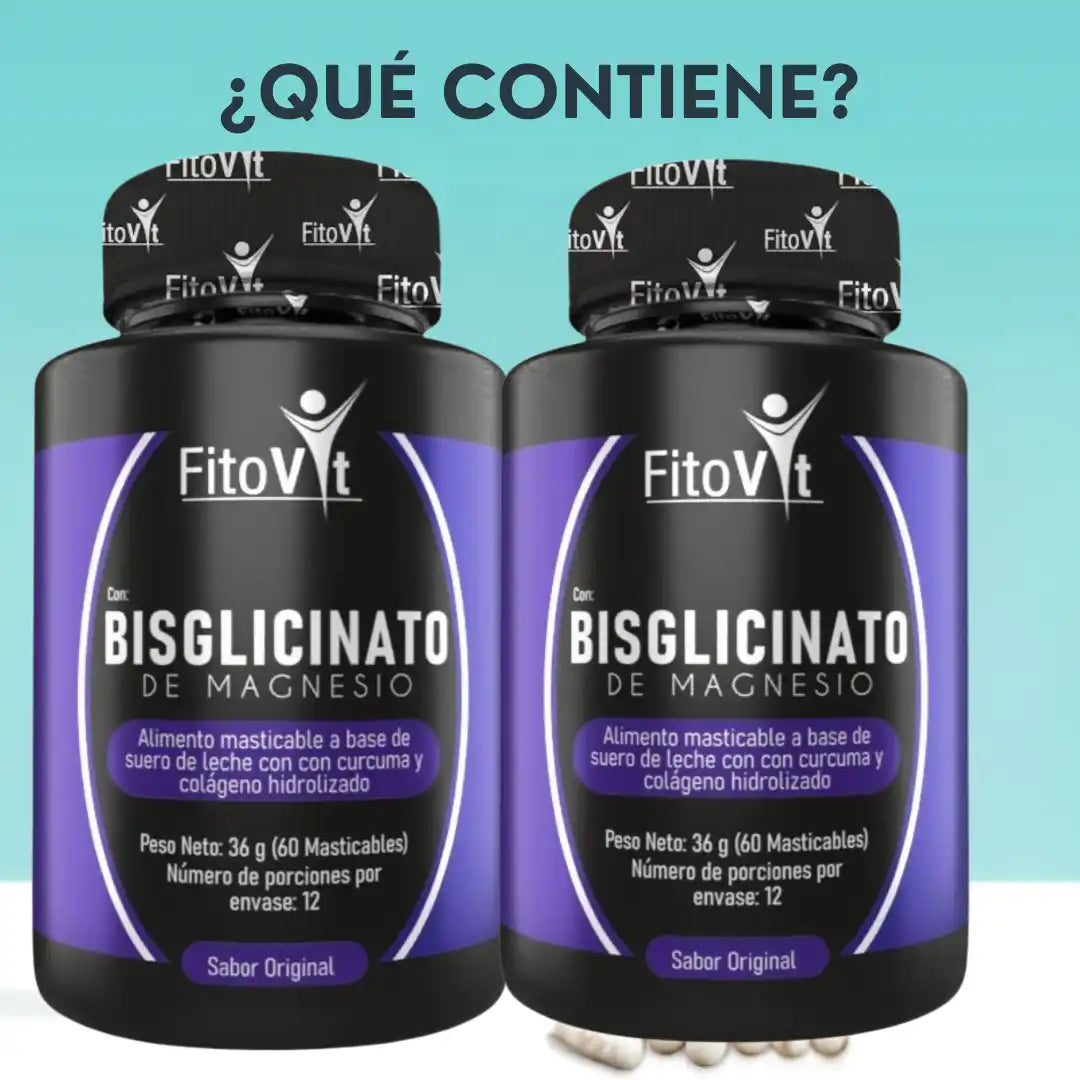 Bisglicinato de magnesio 60 cápsulas masticables Fitovit ➕ Envío Gratis