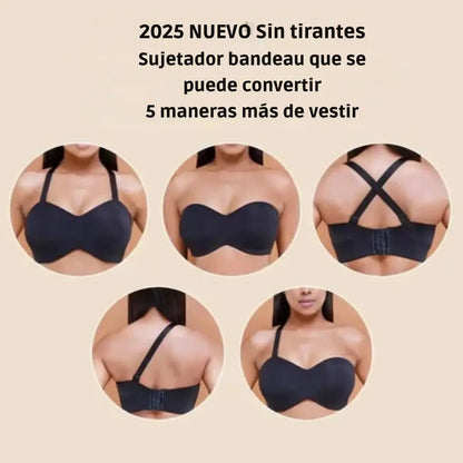 Comodidad total 💗 Sujetador sin tiras, sin costuras, con soporte real ➕ Envío Gratis